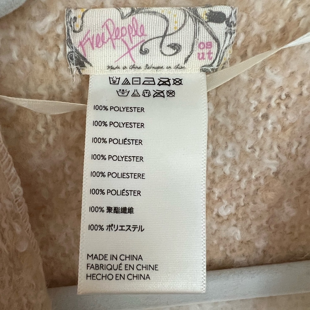 Free People Hampton Brushed Plaid Blanket Wrap One Size Tan - Picture 3 of 6